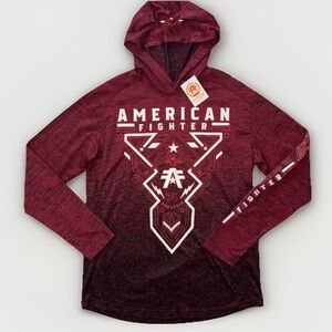 NEW! AMERICAN FIGHTER Men's Hoodie Sweatshirt Fair Grove Neo TetrisHood MMA XL
